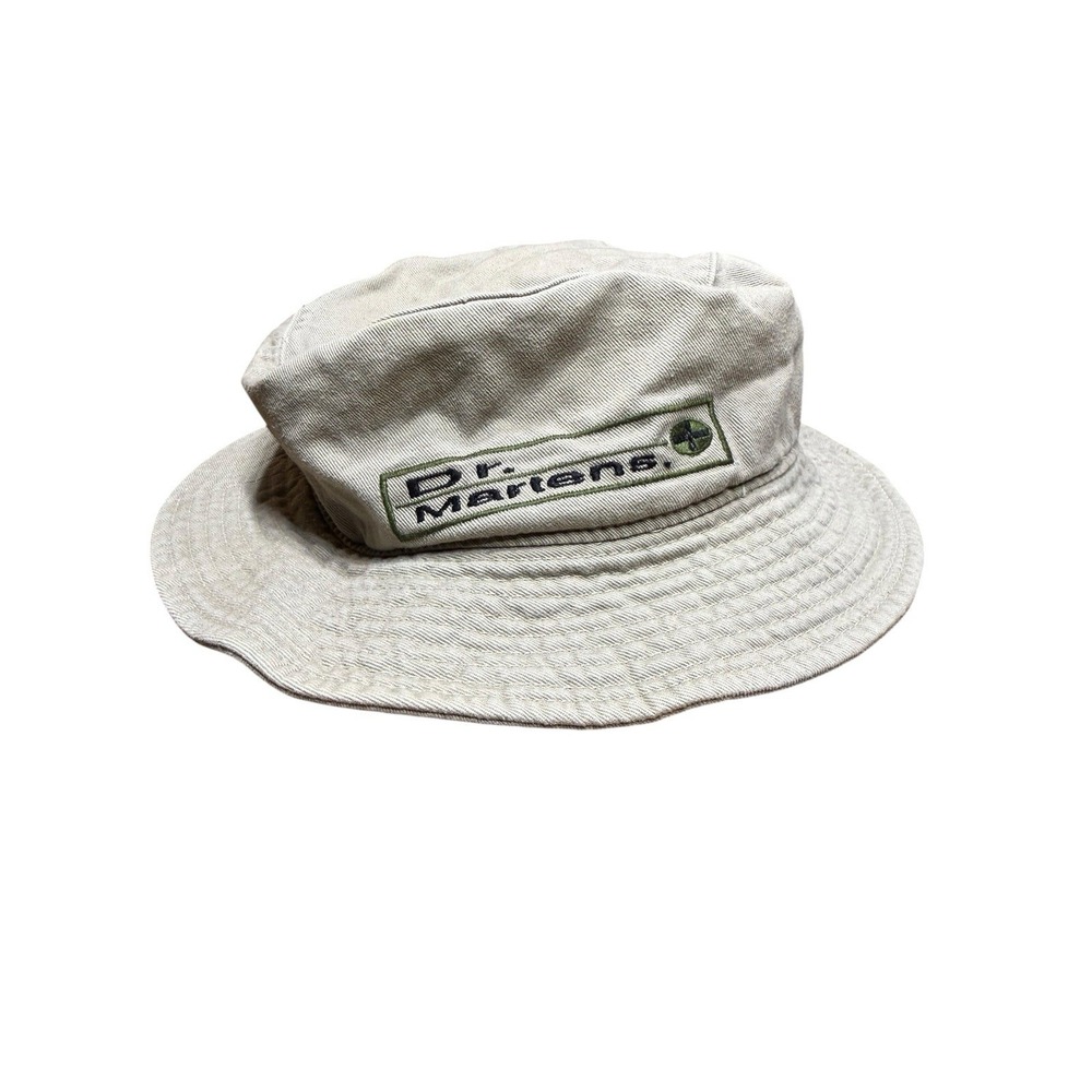 Vintage Dr Martens Olive Khaki Drab Mens L/XL Bucket Hat 90s Grunge Skate Logo